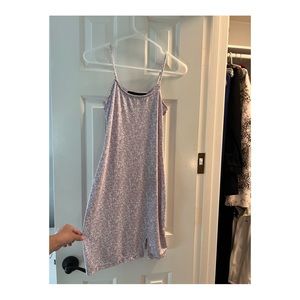 Purple Flower Bodycon Mini Dress